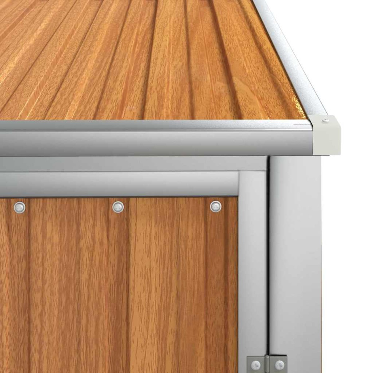 vidaXL Αποθήκη Εργαλείων Κήπου Καφέ 88x89x161 εκ. Γαλβαν. Ατσάλι