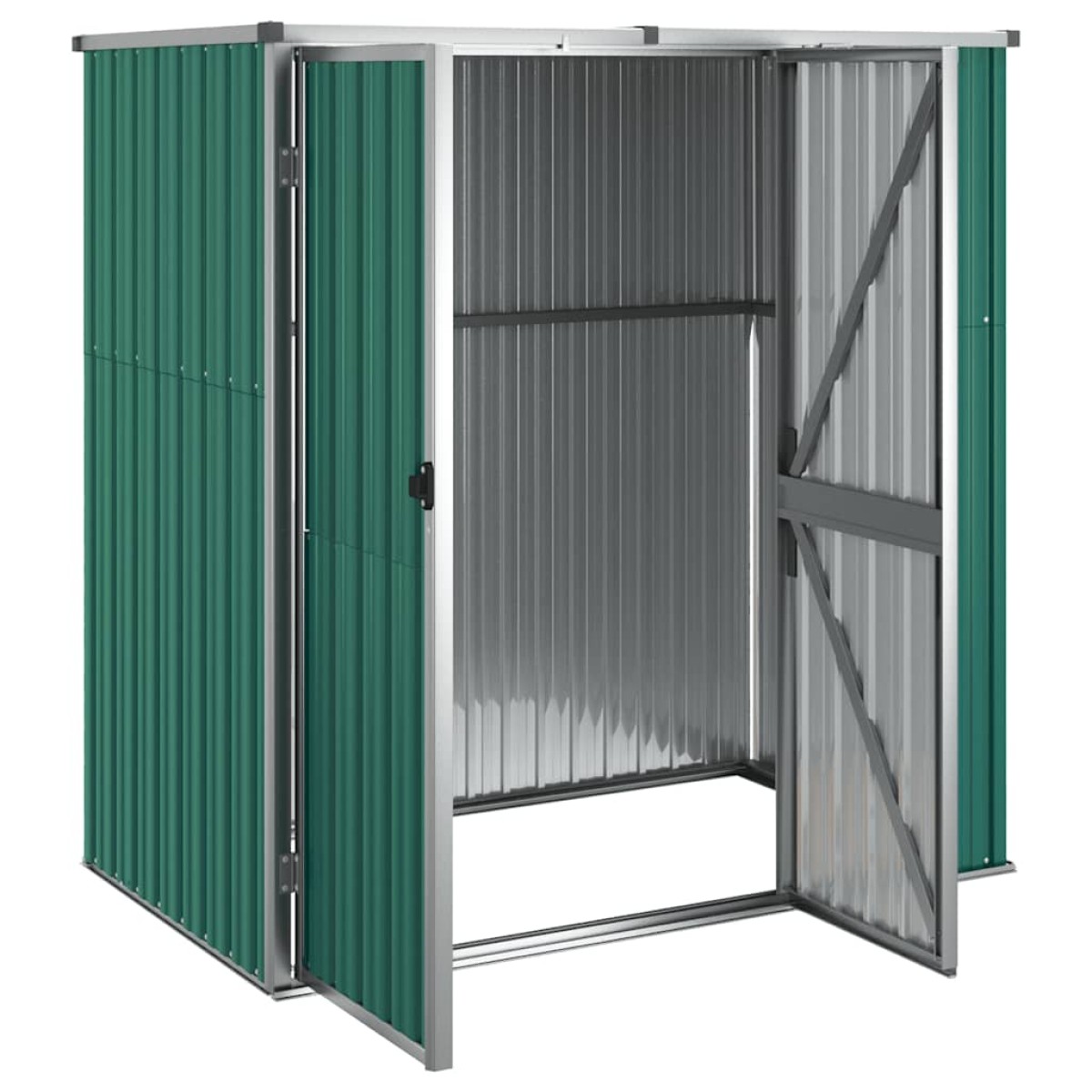 vidaXL Αποθήκη Εργαλείων Κήπου Πράσινη 161x89x161 εκ. Γαλβαν. Ατσάλι