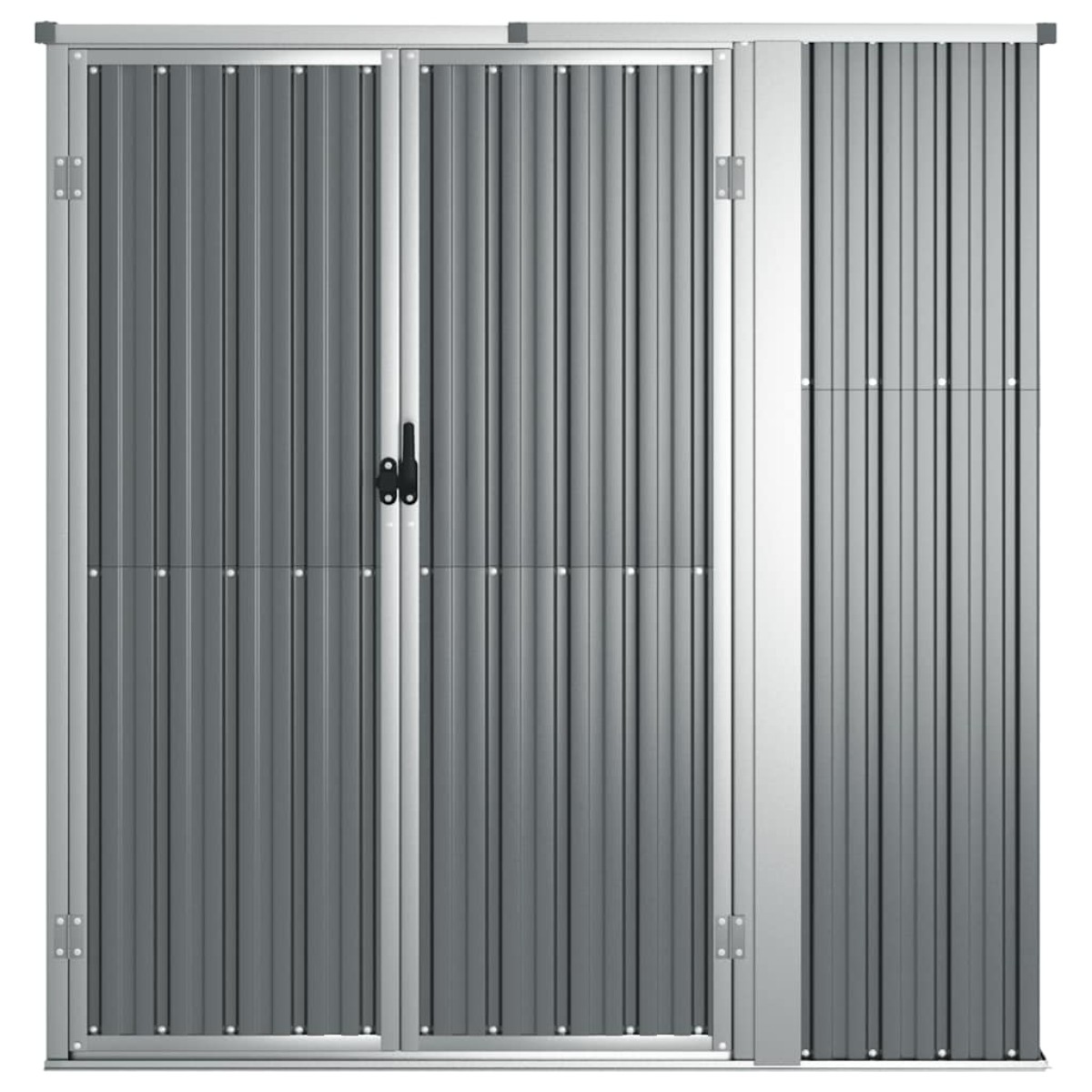 vidaXL Αποθήκη Εργαλείων Κήπου Γκρι 161x89x161 εκ. από Γαλβαν. Ατσάλι