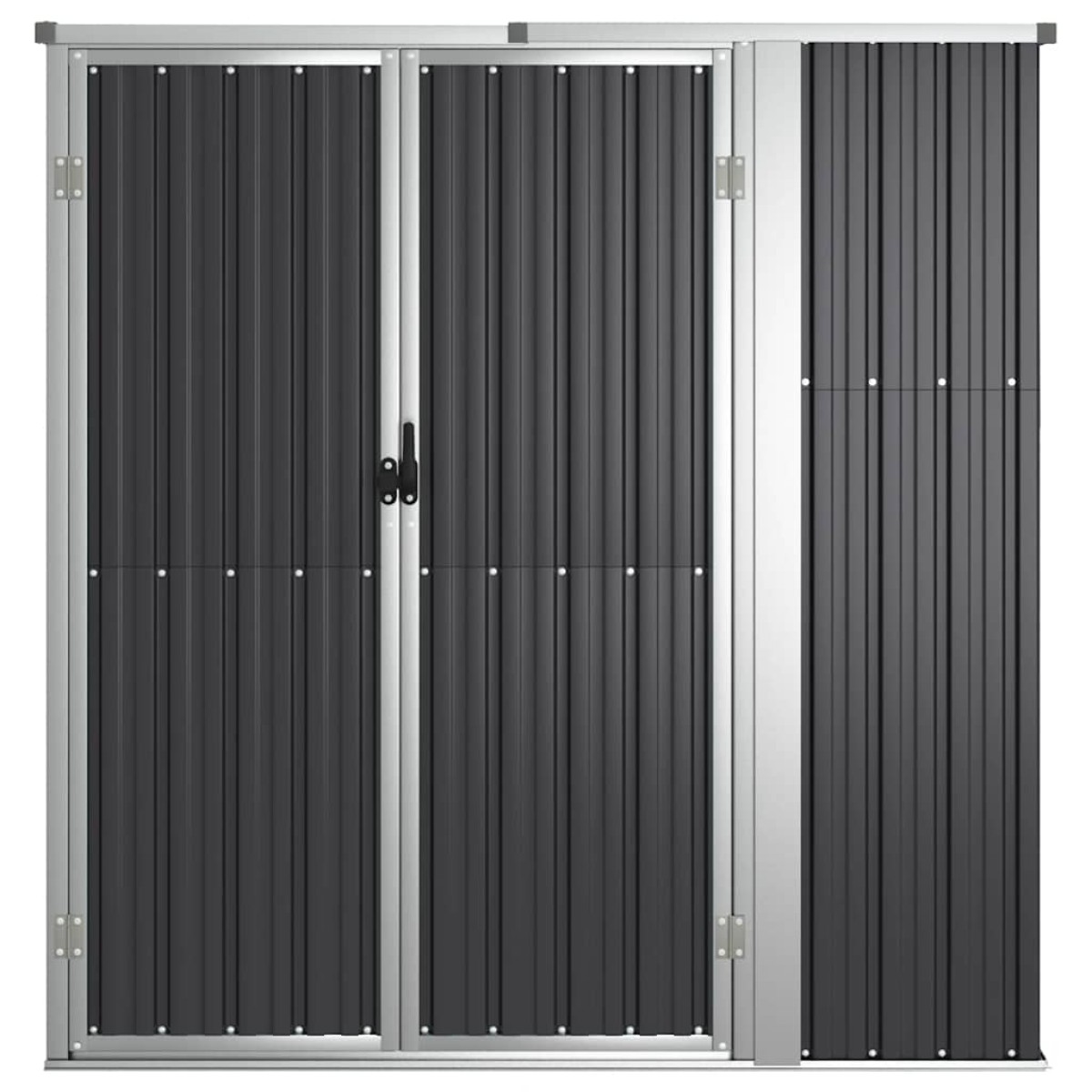 vidaXL Αποθήκη Εργαλείων Κήπου Ανθρακί 161x89x161 εκ. Γαλβαν. Ατσάλι