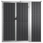 vidaXL Αποθήκη Εργαλείων Κήπου Ανθρακί 161x89x161 εκ. Γαλβαν. Ατσάλι