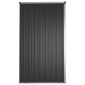 vidaXL Αποθήκη Εργαλείων Κήπου Ανθρακί 161x89x161 εκ. Γαλβαν. Ατσάλι
