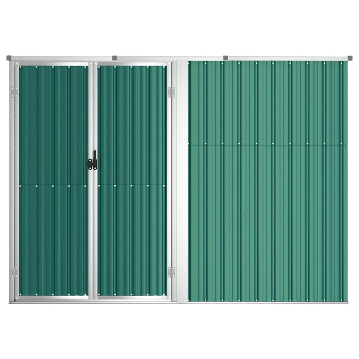 vidaXL Αποθήκη Εργαλείων Κήπου Πράσινη 225x89x161 εκ. Γαλβαν. Ατσάλι