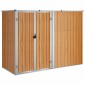 vidaXL Αποθήκη Εργαλείων Κήπου Καφέ 225x89x161 εκ. Γαλβαν. Ατσάλι