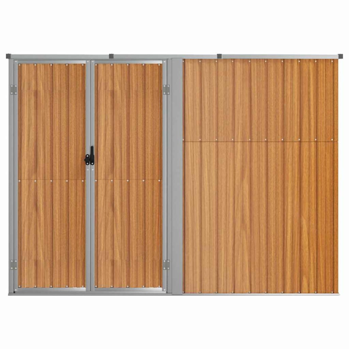 vidaXL Αποθήκη Εργαλείων Κήπου Καφέ 225x89x161 εκ. Γαλβαν. Ατσάλι