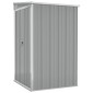 vidaXL Αποθήκη Κήπου Επιτοίχια Γκρι 118x100x178 εκ. Γαλβ. Χάλυβας