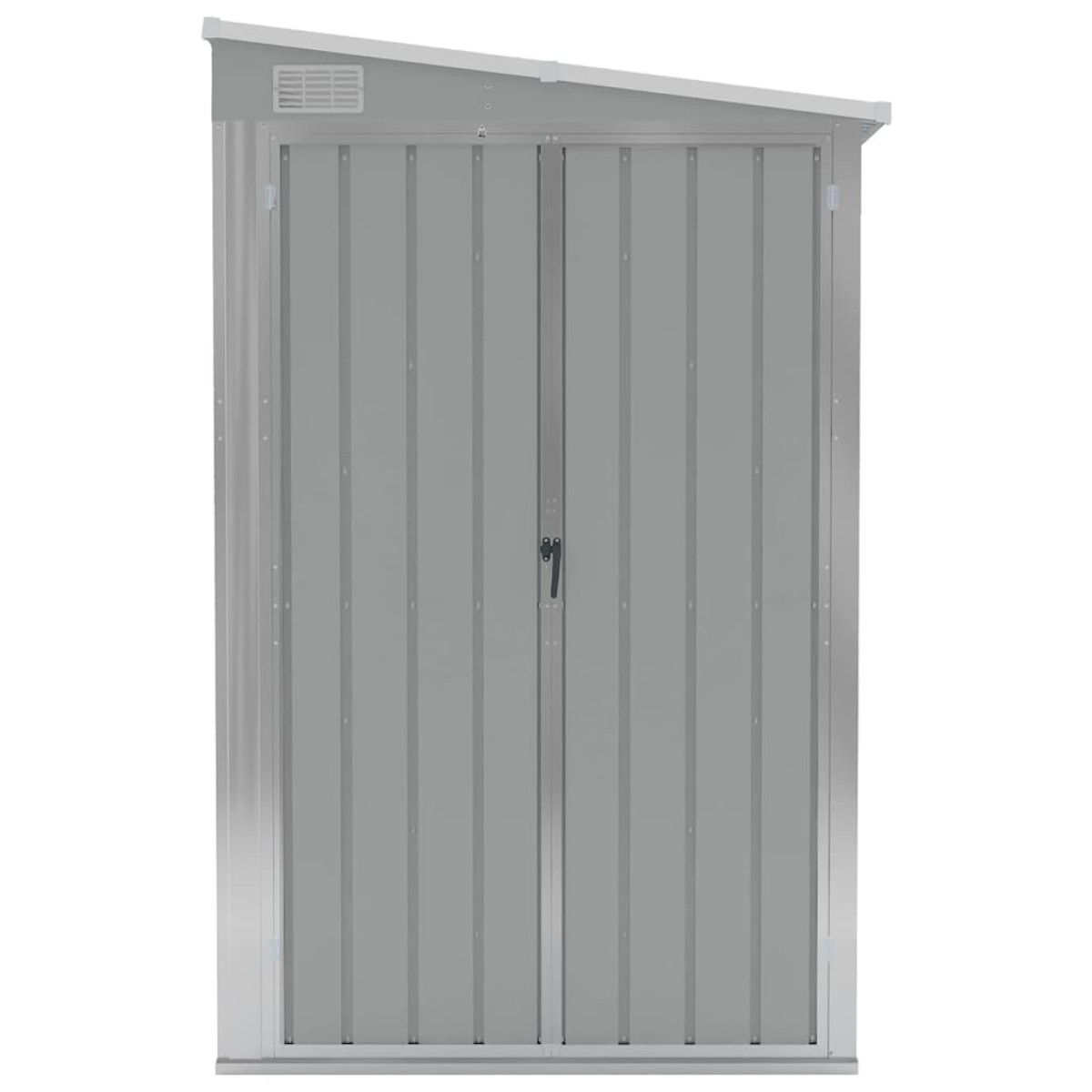 vidaXL Αποθήκη Κήπου Επιτοίχια Γκρι 118x100x178 εκ. Γαλβ. Χάλυβας