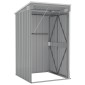 vidaXL Αποθήκη Κήπου Επιτοίχια Γκρι 118x100x178 εκ. Γαλβ. Χάλυβας