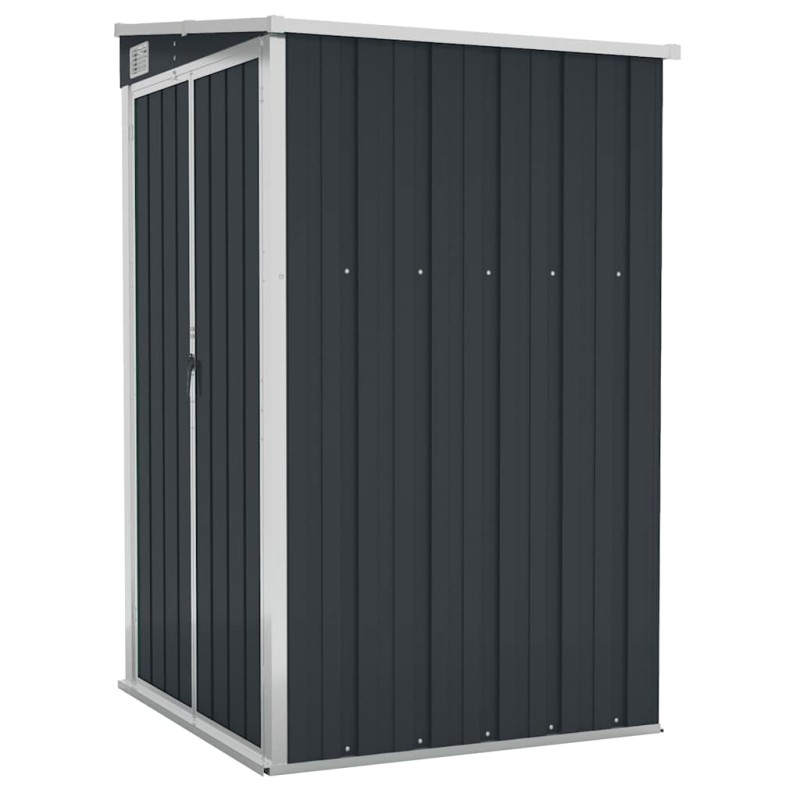 vidaXL Αποθήκη Κήπου Επιτοίχια Ανθρακί 118 x 100 x 178 εκ. από Ατσάλι