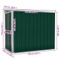 vidaXL Αποθήκη Κήπου Επιτοίχια Πράσινη 118x194x178 εκ από Γαλβ. Ατσάλι