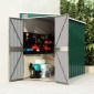 vidaXL Αποθήκη Κήπου Επιτοίχια Πράσινη 118x194x178 εκ από Γαλβ. Ατσάλι