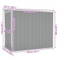 vidaXL Αποθήκη Κήπου Επιτοίχια Γκρι 118x194x178 εκ από Γαλβ. Ατσάλι