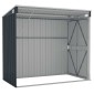 vidaXL Αποθήκη Κήπου Επιτοίχια Ανθρακί 118 x 194 x 178 εκ από Ατσάλι