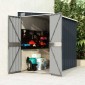 vidaXL Αποθήκη Κήπου Επιτοίχια Ανθρακί 118 x 194 x 178 εκ από Ατσάλι