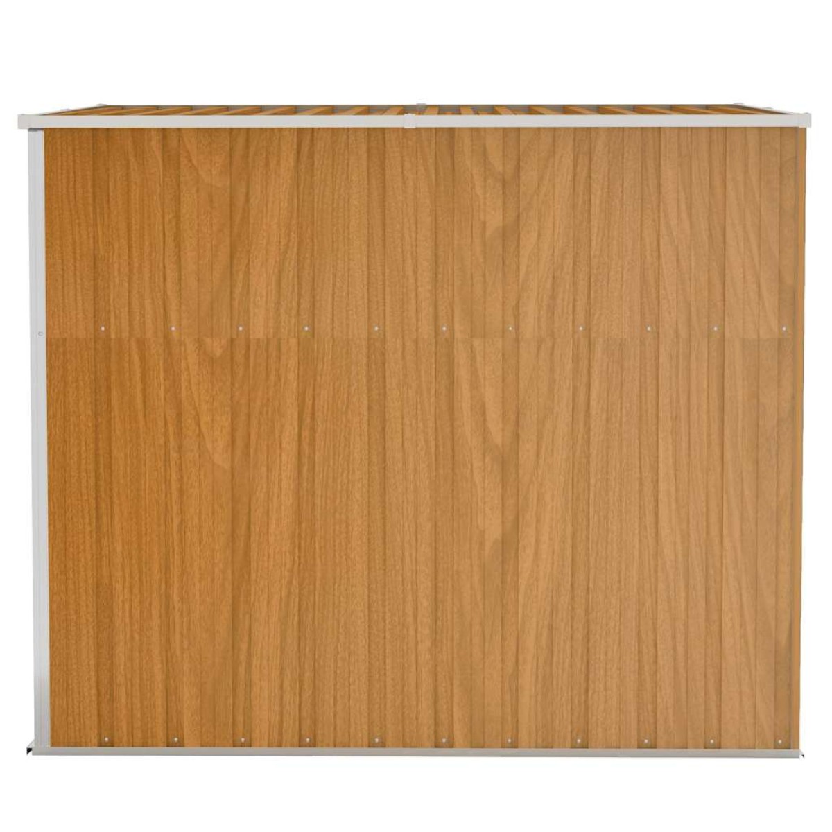 vidaXL Αποθήκη Κήπου Επιτοίχια Καφέ 118x194x178 εκ από Γαλβ. Ατσάλι
