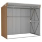 vidaXL Αποθήκη Κήπου Επιτοίχια Καφέ 118x194x178 εκ από Γαλβ. Ατσάλι