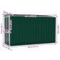 vidaXL Αποθήκη Κήπου Επιτοίχια Πράσινη 118x288x178 εκ από Γαλβ. Ατσάλι