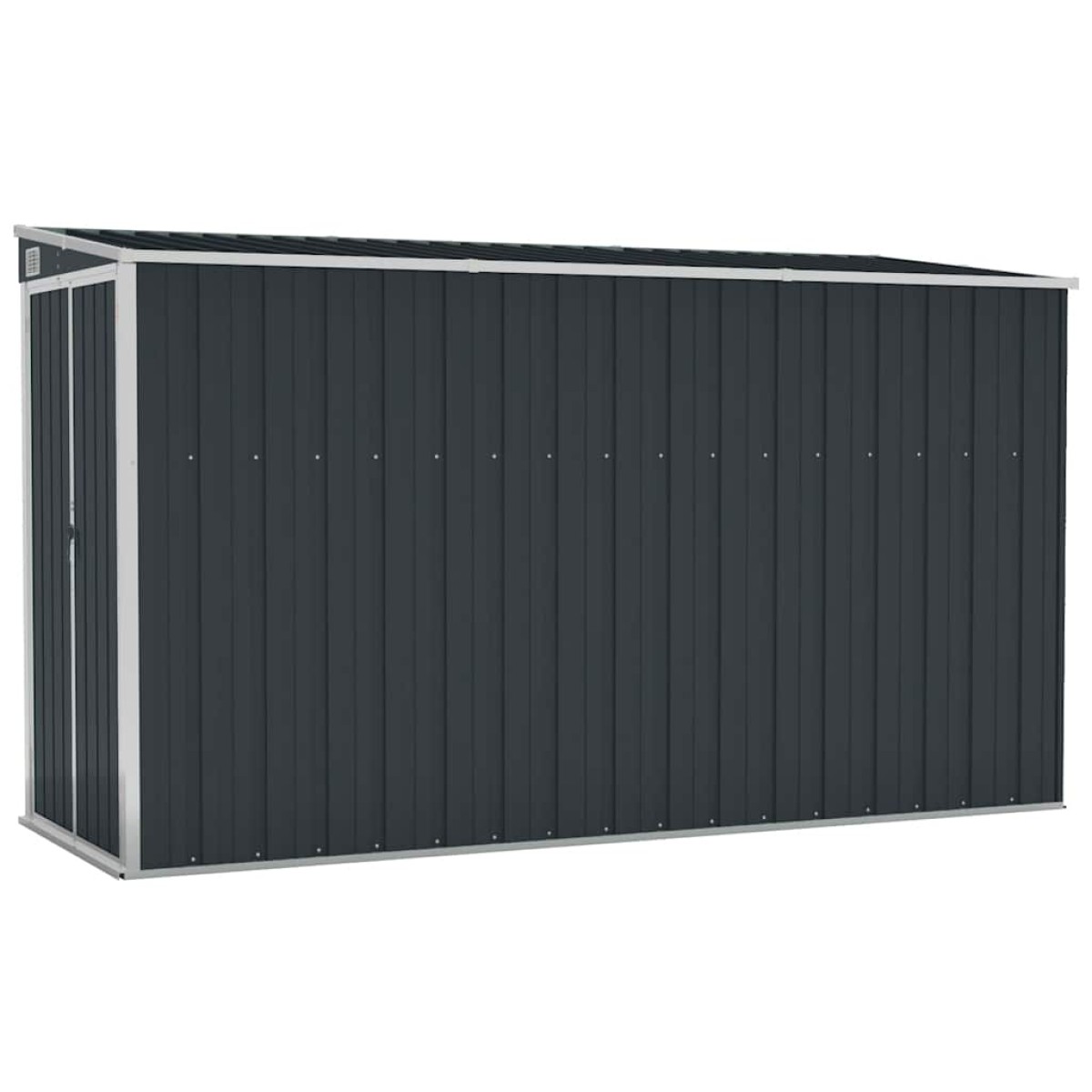 vidaXL Αποθήκη Κήπου Επιτοίχια Ανθρακί 118 x 288 x 178 εκ από Ατσάλι