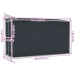 vidaXL Αποθήκη Κήπου Επιτοίχια Ανθρακί 118 x 288 x 178 εκ από Ατσάλι