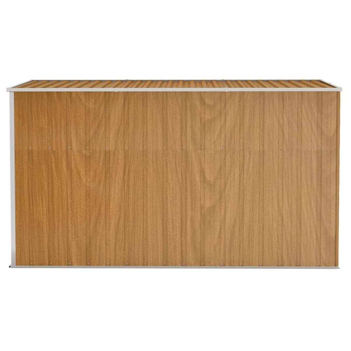 vidaXL Αποθήκη Κήπου Επιτοίχια Καφέ 118x288x178 εκ από Γαλβ. Ατσάλι