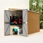 vidaXL Αποθήκη Κήπου Επιτοίχια Καφέ 118x288x178 εκ από Γαλβ. Ατσάλι