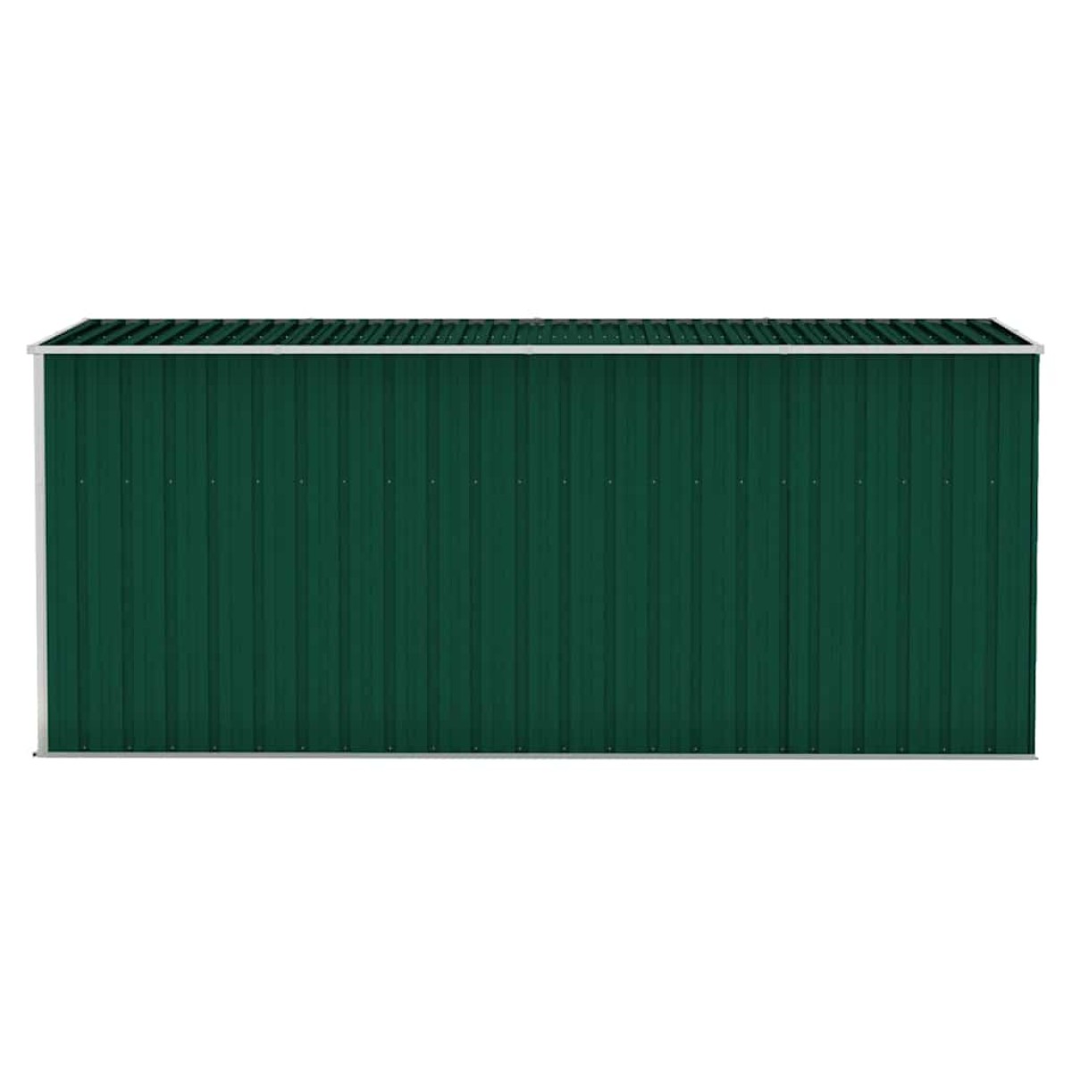 vidaXL Αποθήκη Κήπου Επιτοίχια Πράσινη 118x382x178 εκ από Γαλβ. Ατσάλι