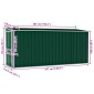 vidaXL Αποθήκη Κήπου Επιτοίχια Πράσινη 118x382x178 εκ από Γαλβ. Ατσάλι
