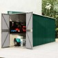 vidaXL Αποθήκη Κήπου Επιτοίχια Πράσινη 118x382x178 εκ από Γαλβ. Ατσάλι