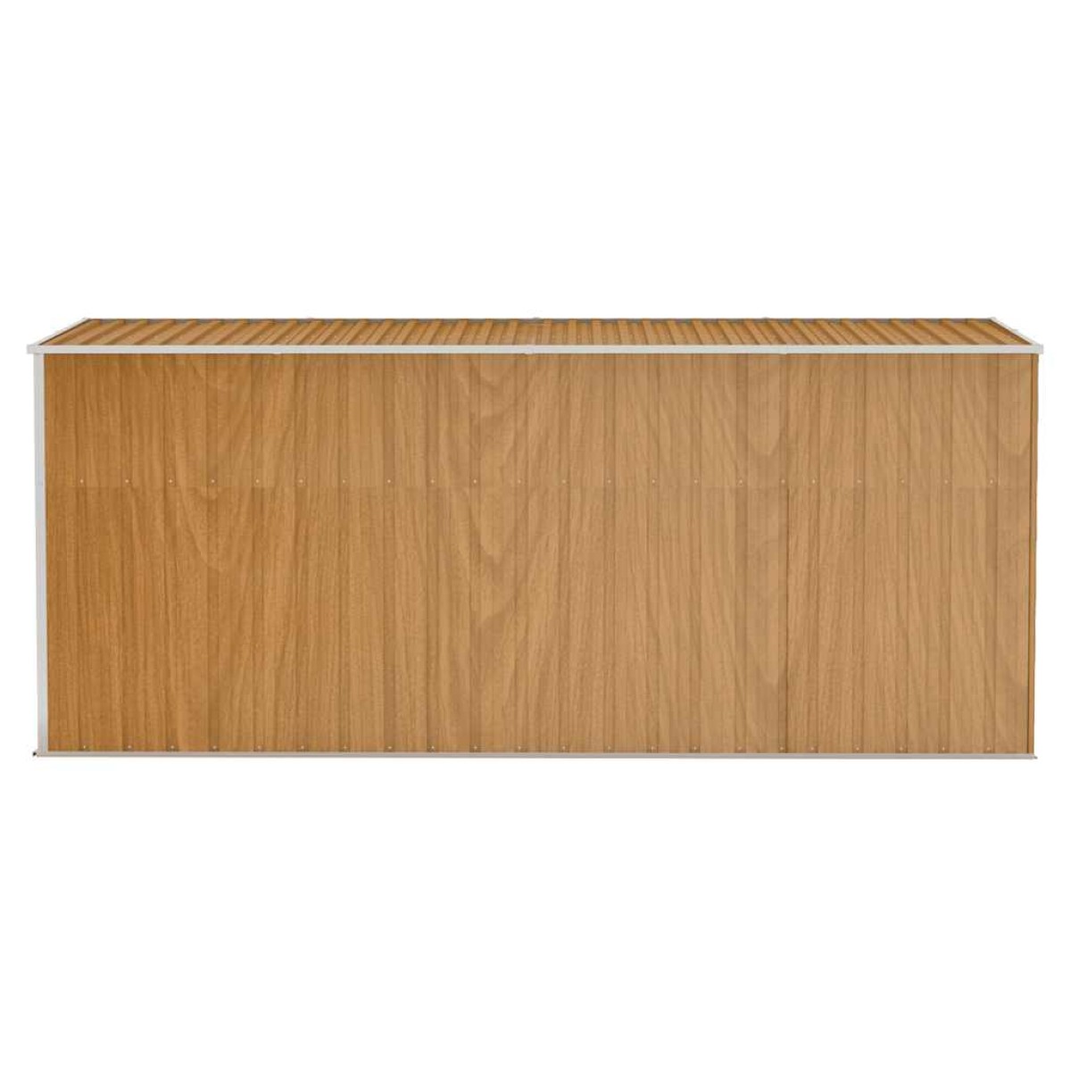 vidaXL Αποθήκη Κήπου Επιτοίχια Καφέ 118x382x178 εκ από Γαλβ. Ατσάλι