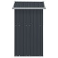 vidaXL Αποθήκη Κήπου Ανθρακί 126x97,5x177 εκ. Γαλβανισμένο Ατσάλι