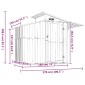 vidaXL Αποθήκη Κήπου Καφέ 270x130x208,5 εκ. από Γαλβανισμένο Ατσάλι