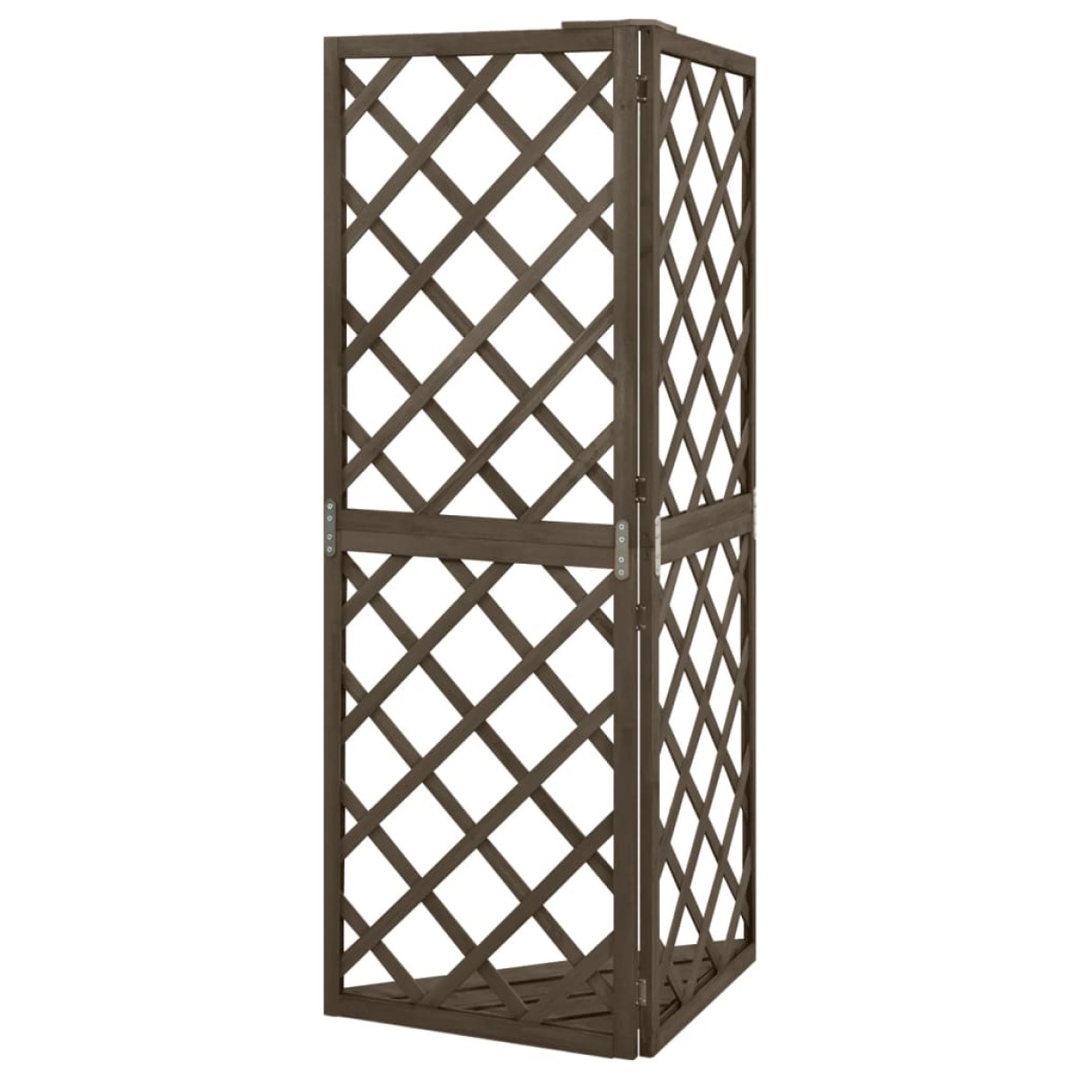 vidaXL Καφασωτό Γωνιακό Γκρι 50 x 50 x 145 εκ. Μασίφ Ξύλο Ελάτης