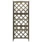 vidaXL Καφασωτό με Ράφια Γκρι 55 x 30 x 140 εκ. από Μασίφ Ξύλο Ελάτης