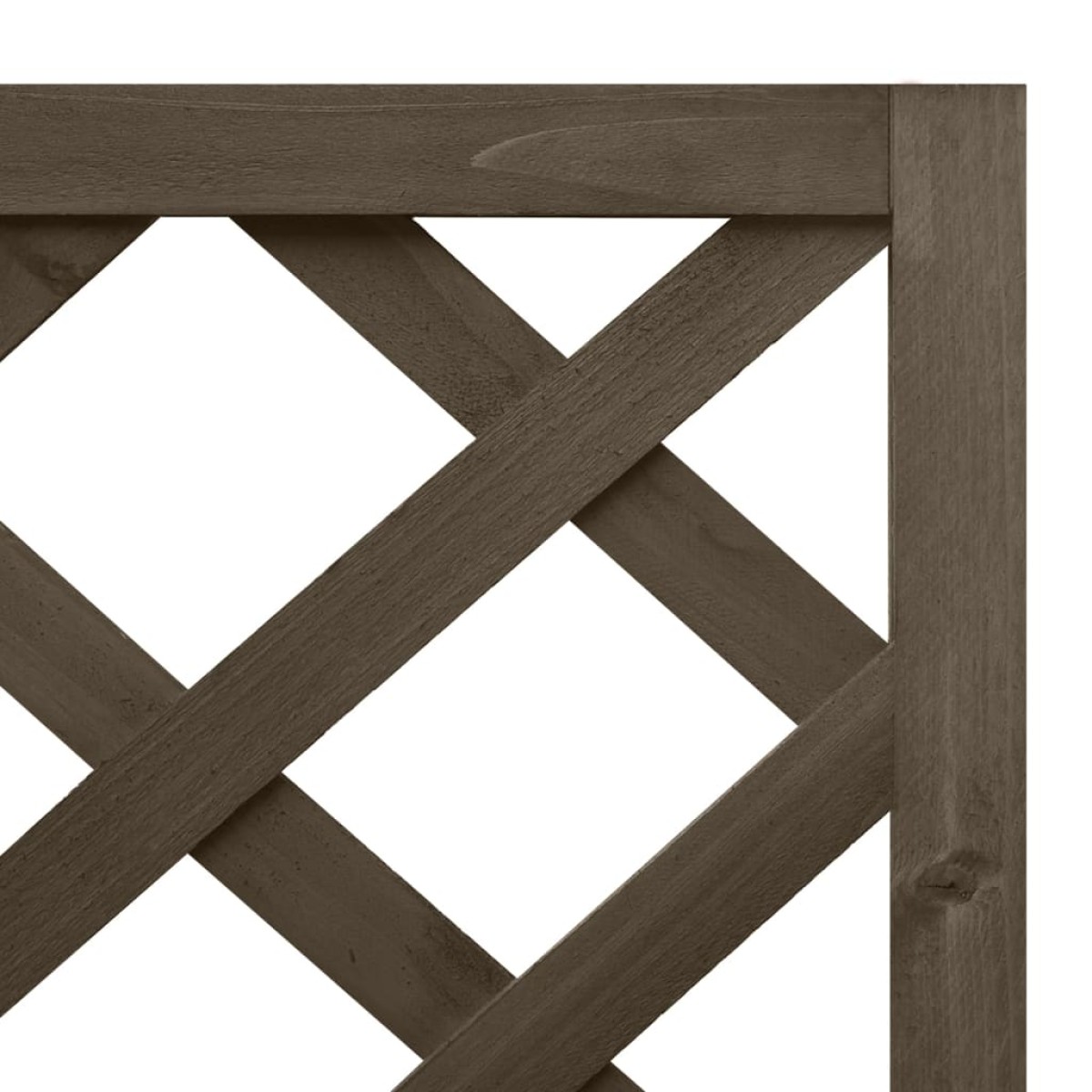 vidaXL Γλάστρα Γωνιακή με Καφασωτό Γκρι 40 x 40 x 150 εκ. Ξύλο Ελάτης