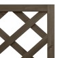 vidaXL Γλάστρα Γωνιακή με Καφασωτό Γκρι 40 x 40 x 150 εκ. Ξύλο Ελάτης