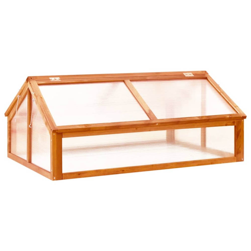 vidaXL Θερμοκήπιο Καφέ 114 x 80 x 50 εκ. από Ξύλο Ελάτης