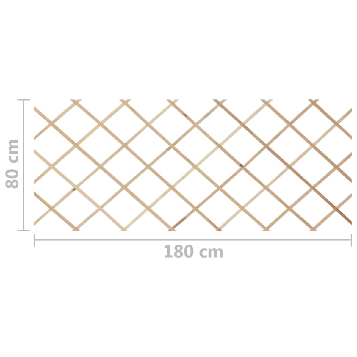vidaXL Καφασωτό Φράχτης 5 τεμ. 180 x 80 εκ. από Μασίφ Ξύλο Ελάτης