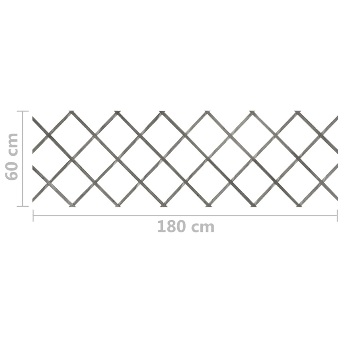 vidaXL Καφασωτό Φράχτης 5 τεμ. Γκρι 180 x 60 εκ. από Μασίφ Ξύλο Ελάτης