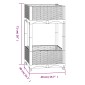 vidaXL Ζαρντινιέρα 40 x 40 x 71 εκ. από Πολυπροπυλένιο