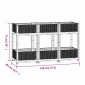 vidaXL Ζαρντινιέρα 120 x 40 x 71 εκ. από Πολυπροπυλένιο