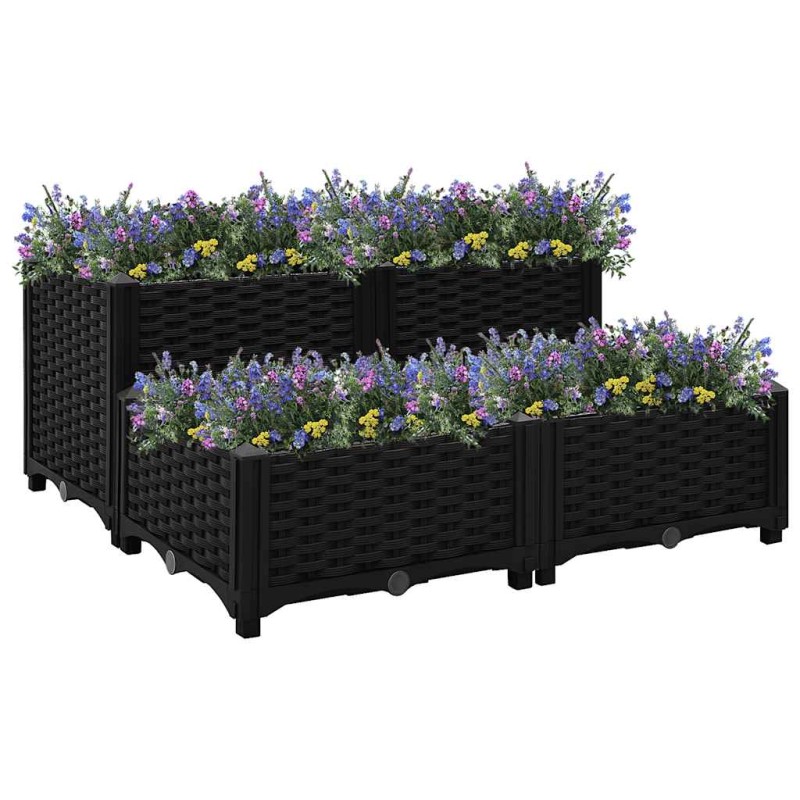 vidaXL Ζαρντινιέρα 80 x 80 x 38 εκ. από Πολυπροπυλένιο