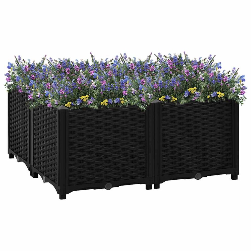 vidaXL Ζαρντινιέρα 80 x 80 x 38 εκ. από Πολυπροπυλένιο