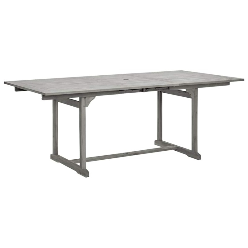 vidaXL Τραπεζαρία Κήπου (150-200) x 100 x 75 εκ από Μασίφ Ξύλο Ακακίας
