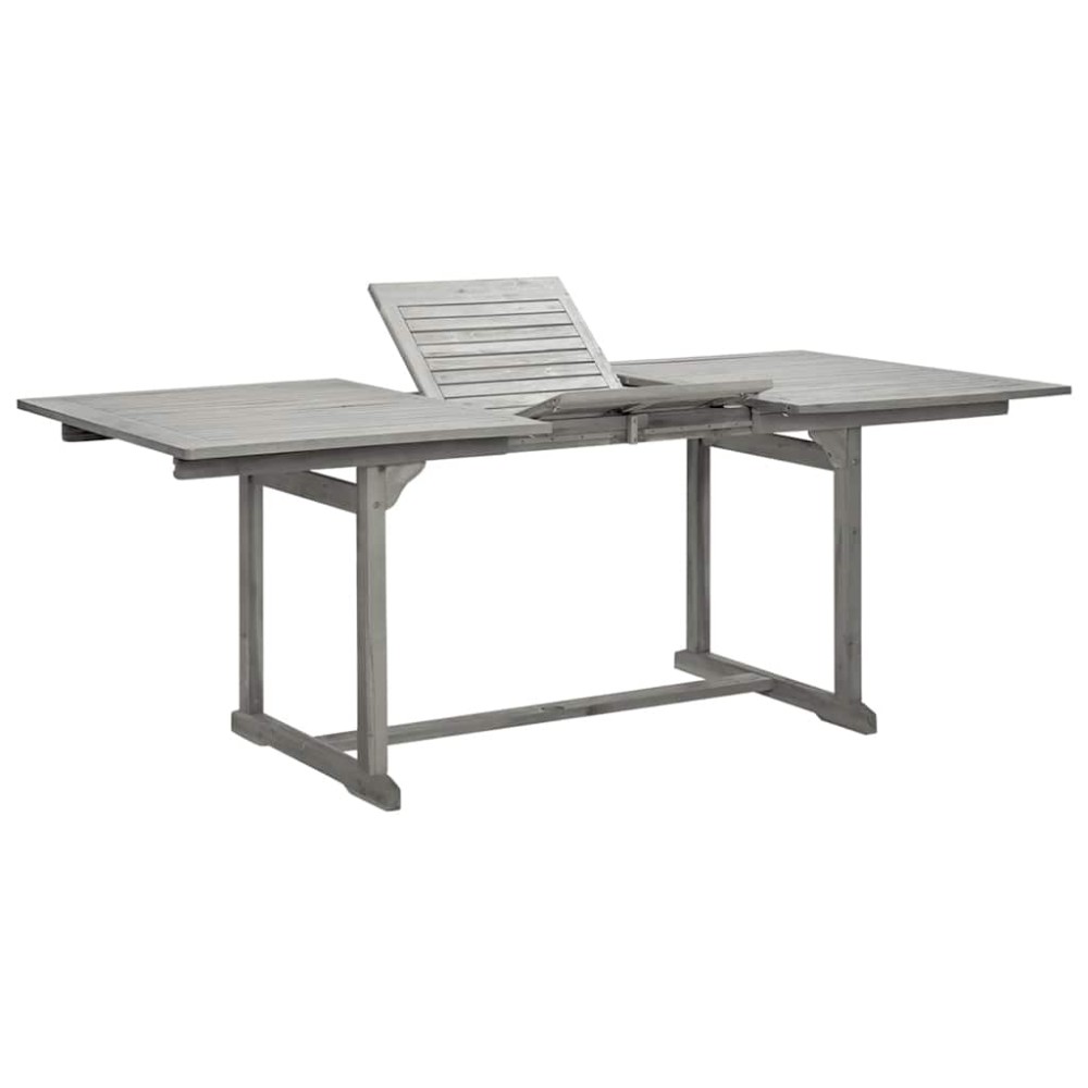 vidaXL Τραπεζαρία Κήπου (150-200) x 100 x 75 εκ από Μασίφ Ξύλο Ακακίας