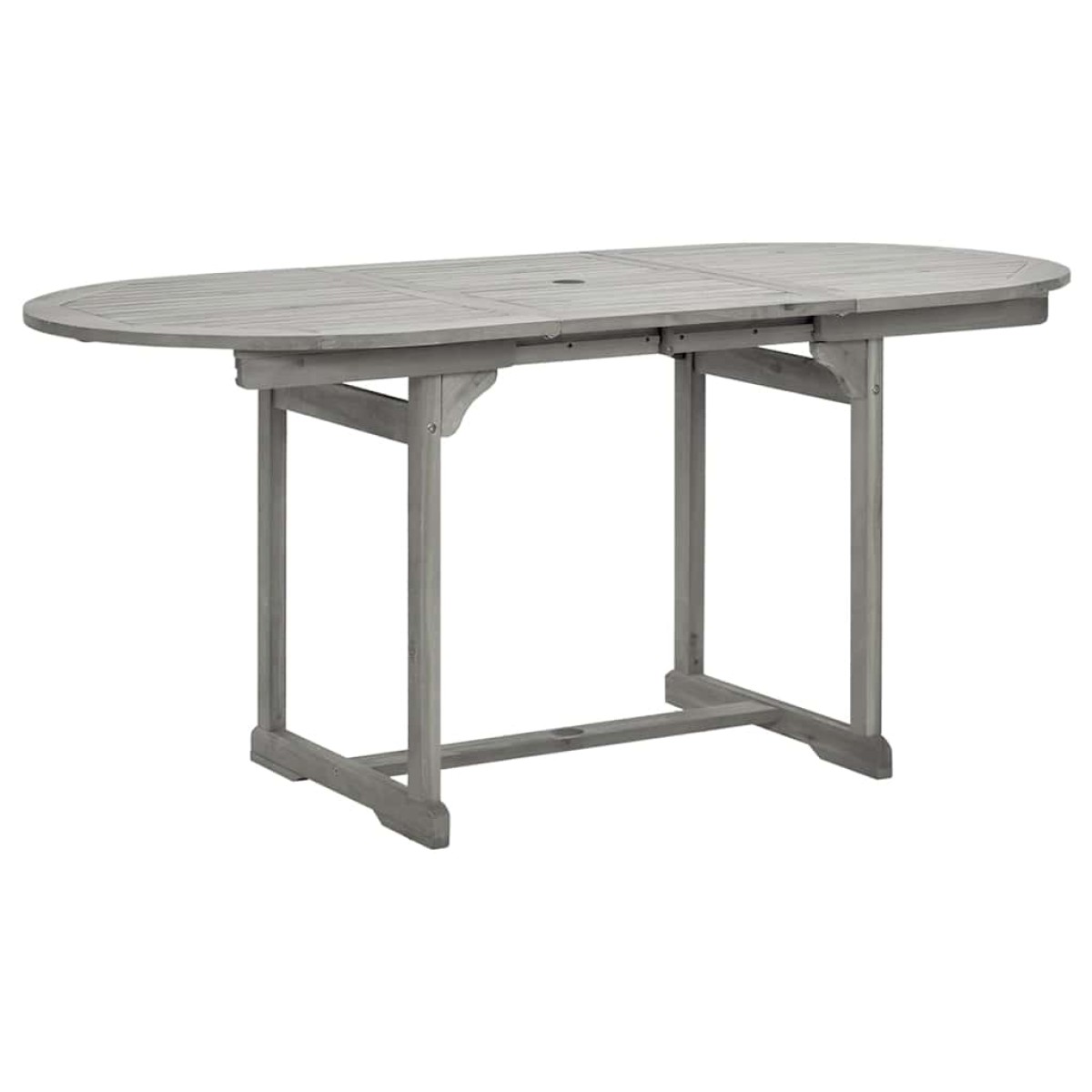 vidaXL Τραπεζαρία Κήπου (120-170) x 80 x 75 εκ. από Μασίφ Ξύλο Ακακίας