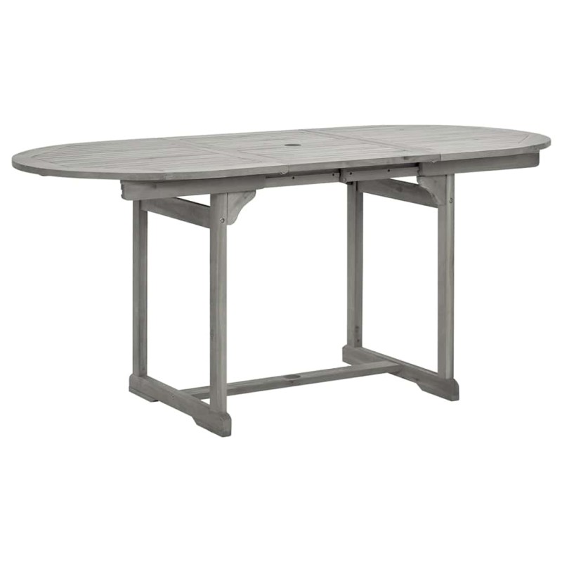 vidaXL Τραπεζαρία Κήπου (120-170) x 80 x 75 εκ. από Μασίφ Ξύλο Ακακίας