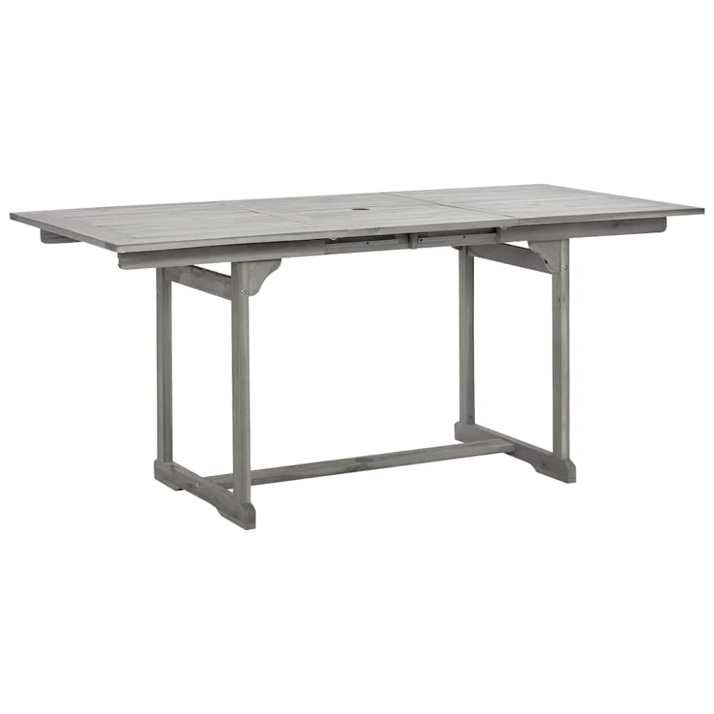 vidaXL Τραπεζαρία Κήπου (120-170) x 80 x 75 εκ. από Μασίφ Ξύλο Ακακίας