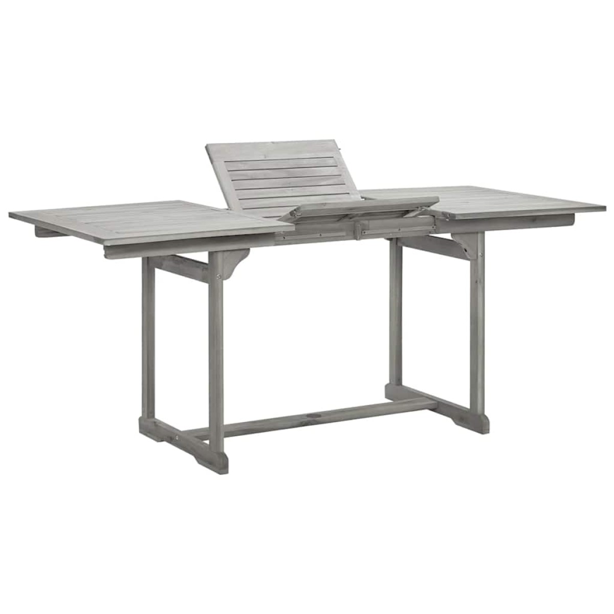 vidaXL Τραπεζαρία Κήπου (120-170) x 80 x 75 εκ. από Μασίφ Ξύλο Ακακίας