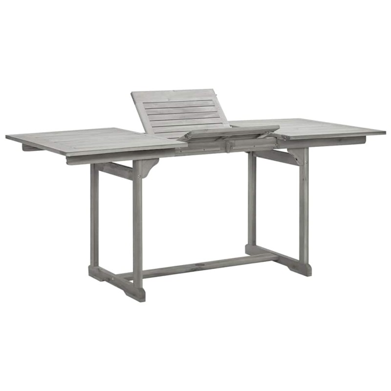 vidaXL Τραπεζαρία Κήπου (120-170) x 80 x 75 εκ. από Μασίφ Ξύλο Ακακίας