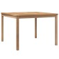 vidaXL Τραπεζαρία Κήπου 110 x 110 x 77 εκ. από Μασίφ Ξύλο Teak
